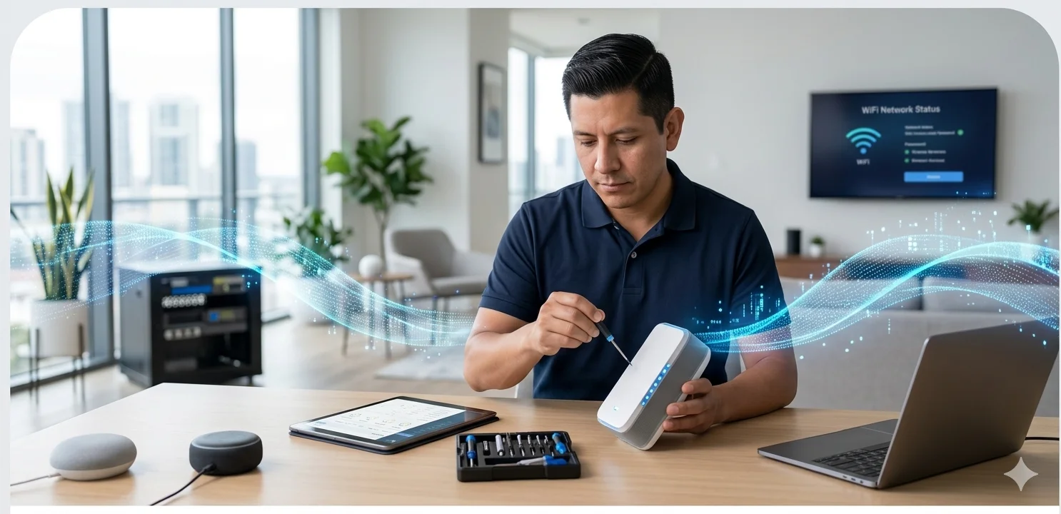 Configuración de red WiFi (hogar/negocio)